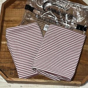 CARRIE HOME Farmhouse Red White Stripe Decorative Throw Pillow Covers